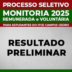 resultado preliminar monitoria